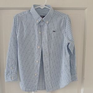 Vineyard Vines Boys Light Blue Plaid Shirt